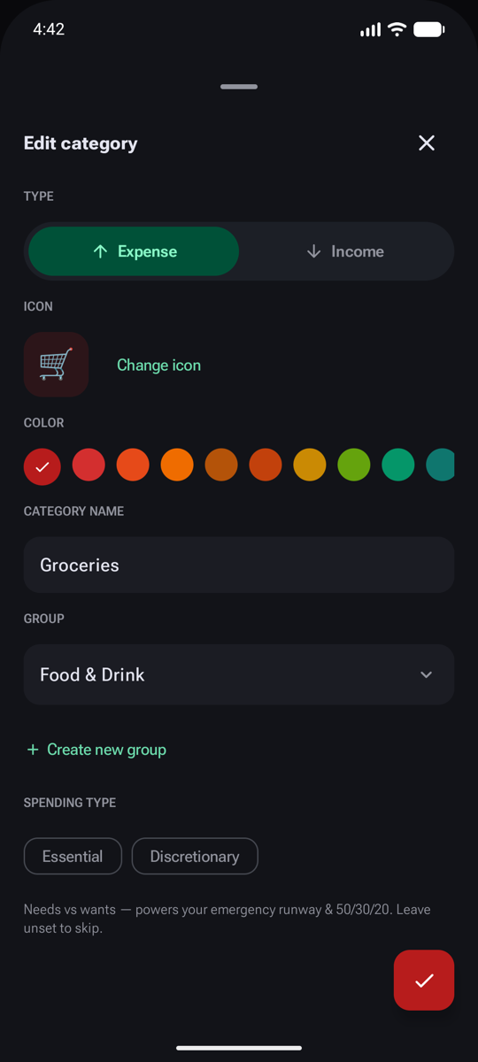 Category editor