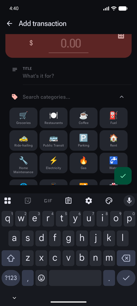 Category picker